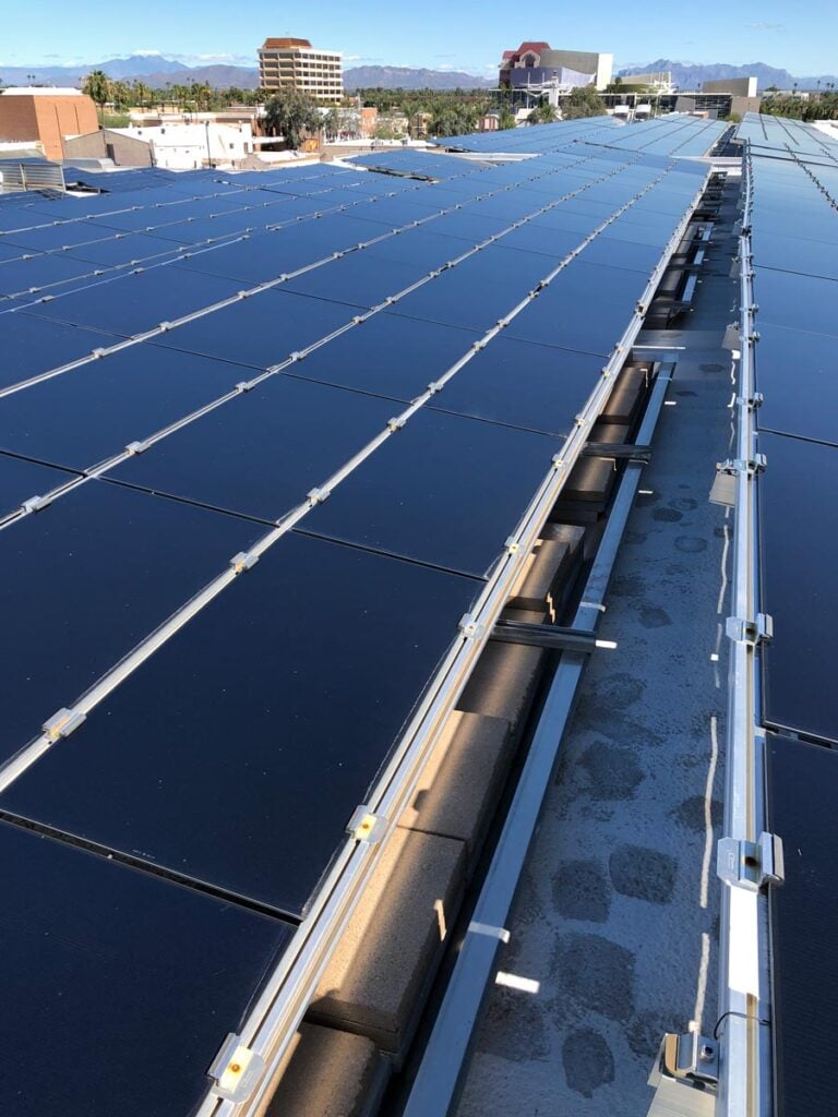 commercial business rooftop solar panel system phoenix