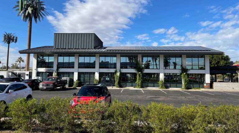 rooftop solar panel installation office building phoenix arizona
