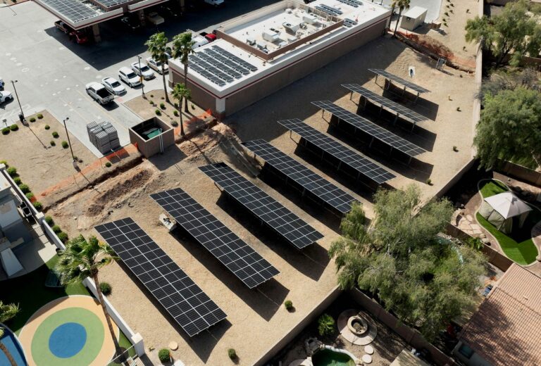 Solar Panels at Qt Gas Station in Arizona